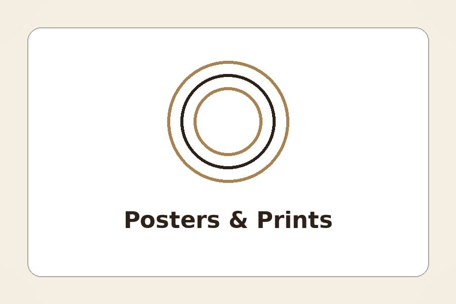 Printed kraft and white shipping tubes holding rolled posters and fine-art prints