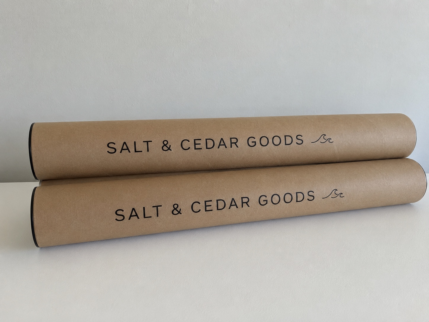 Branded kraft shipping tubes unboxing — customer photo