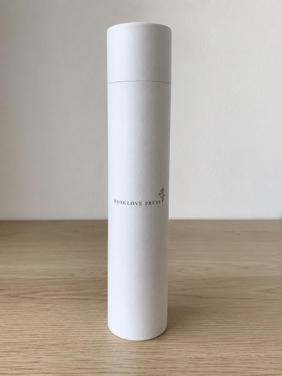 Custom printed shipping tube with art print — customer photo