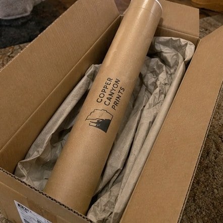 Shipping tubes with logo — customer photo